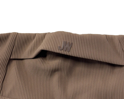 Jason Wu Brown Ribbed High-Rise Leggings