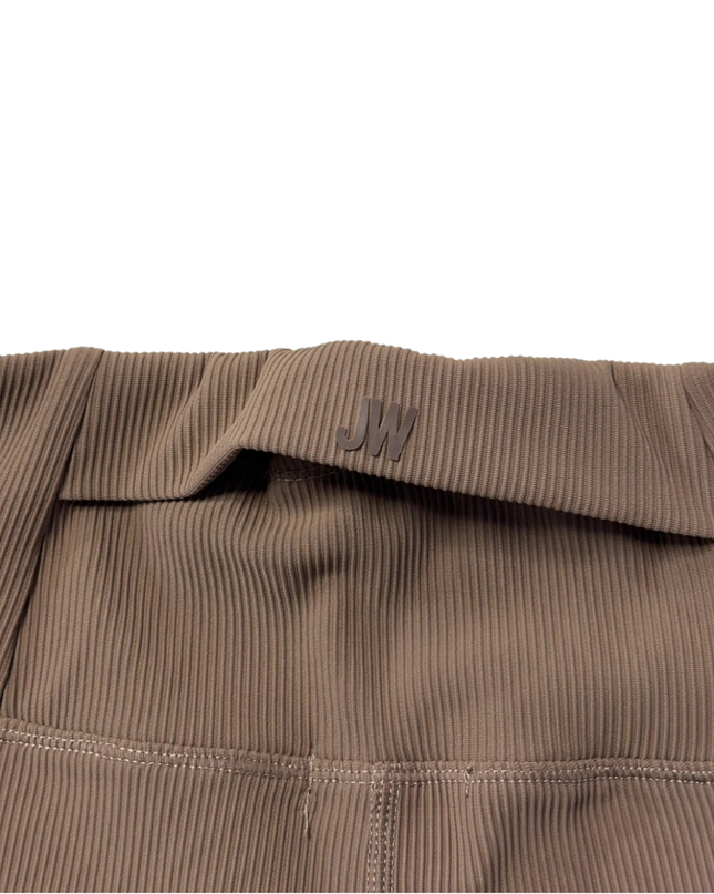 Jason Wu Brown Ribbed High-Rise Leggings