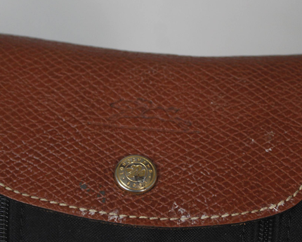Longchamp Black Nylon and Leather Shoulder Bag
