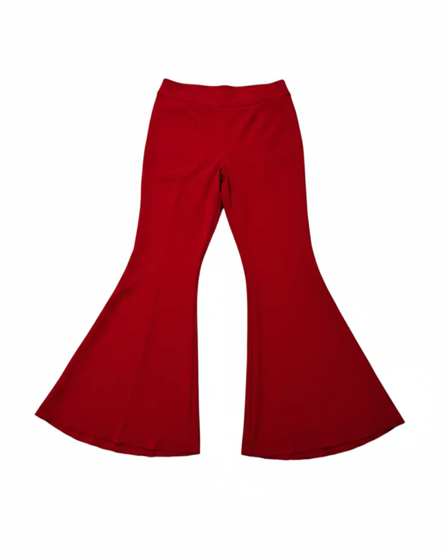 INC International Concepts Vibrant Red Dramatic Flare Leg Pants