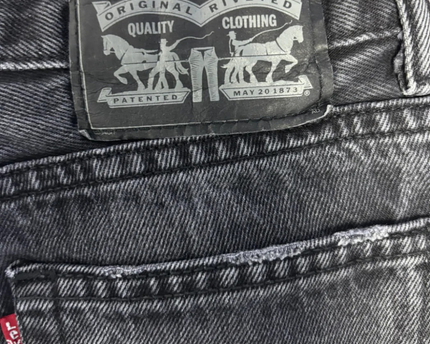 Levi's Black Faded Straight Leg Jeans