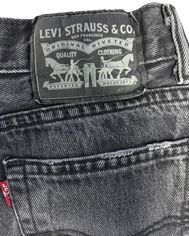 Levi's Black Faded Straight Leg Jeans