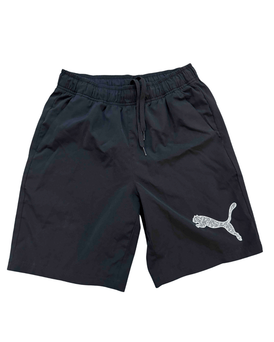Puma Black Graphic Logo Training Shorts - XS | Waist: 26"