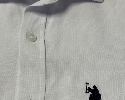 U.S. POLO ASSN. White Slim Fit Long Sleeve Button-Down Shirt