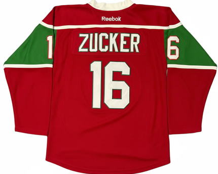 Reebok Red Minnesota Wild Zucker #16 NHL Hockey Jersey