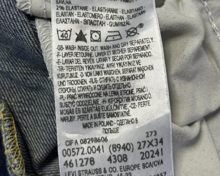 Levi's Blue 572 Boot Cut Stretch Denim Jeans