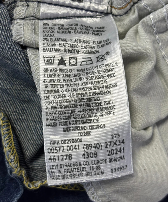 Levi's Blue 572 Boot Cut Stretch Denim Jeans