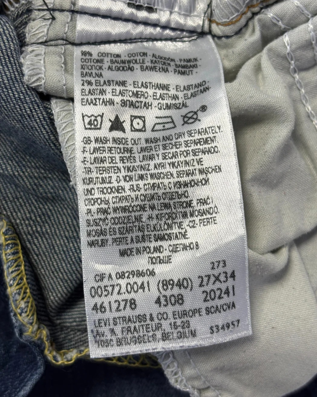 Levi's Blue 572 Boot Cut Stretch Denim Jeans