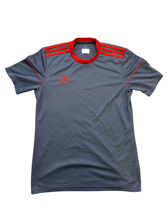 Adidas Climalite Performance Grey & Red T-Shirt - S