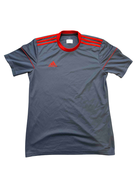 Adidas Climalite Performance Grey & Red T-Shirt - S