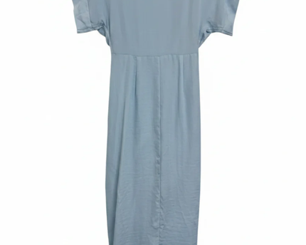 Steve Madden Light Blue Ruched Midi Shirt Dress