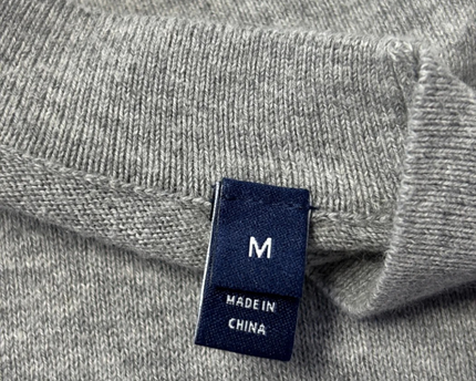 GANT Grey Cotton Cashmere Crewneck Sweater