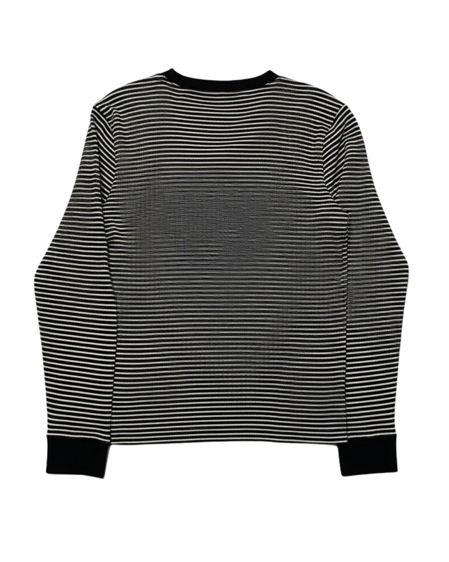 Lauren Ralph Lauren Black/White Striped Rib-Knit Sweater