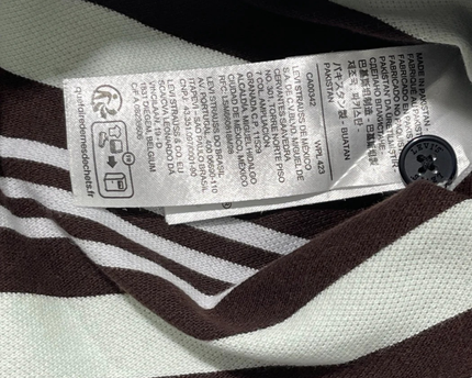 Levi's Brown and Off-White Striped Polo Shirt
