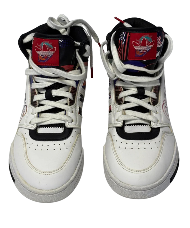 Adidas White Drop Step High Graphic Sneakers