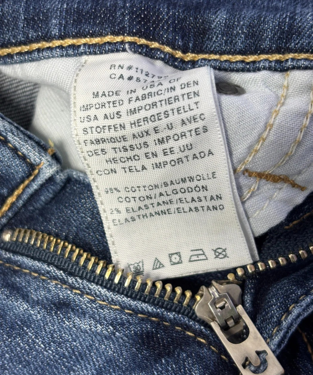 True Religion Blue Ricky Relaxed Straight Leg Jeans