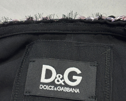 Dolce & Gabbana Black Floral Lace Ruffle Jacket