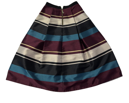 Ted Baker Multicolor Striped Pleated Midi Skirt