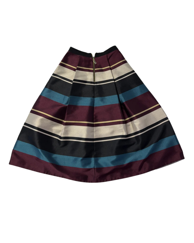 Ted Baker Multicolor Striped Pleated Midi Skirt