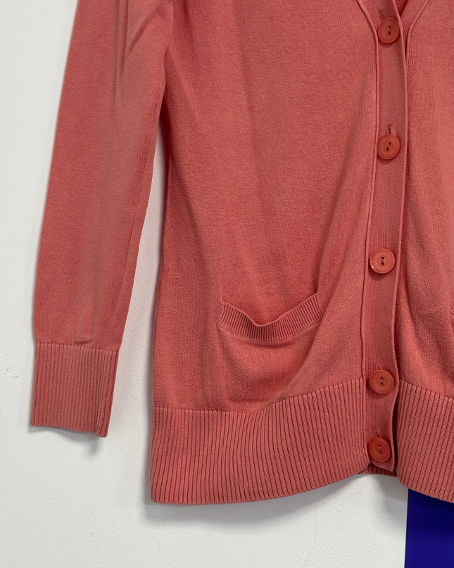 Tommy Hilfiger Coral Pima Cotton V-Neck Button-Front Cardigan