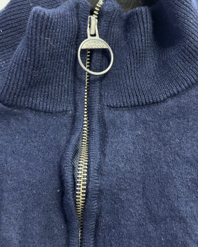 Barbour Navy 1/4 Zip Knit Sweater