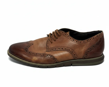 Tahari Signature Brown Men's Wingtip Brogue Hybrid Oxford Shoes