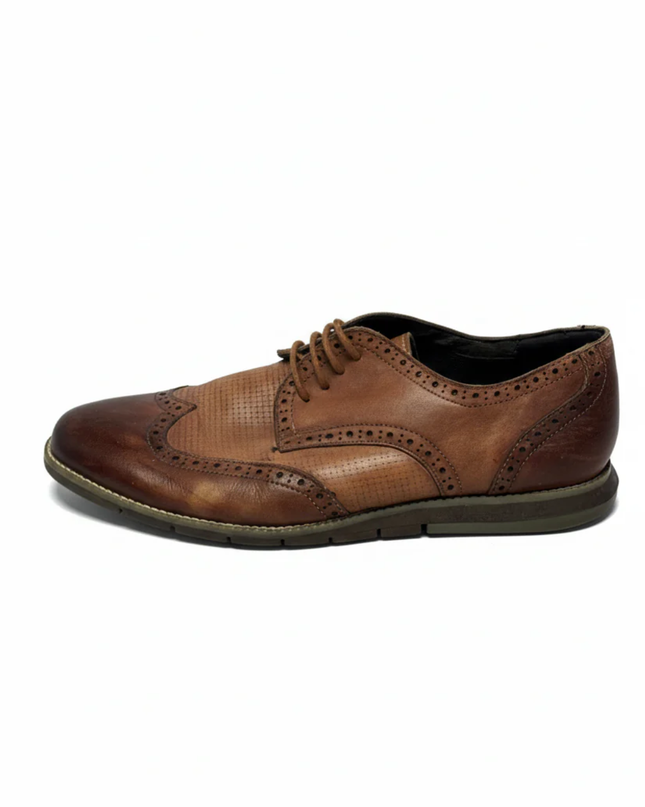 Tahari Signature Brown Men's Wingtip Brogue Hybrid Oxford Shoes