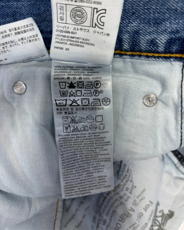 Levi's Blue 505 Regular Fit Straight Leg Jeans