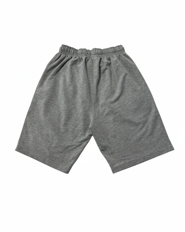 Adidas Grey Trefoil Taped Side Athletic Shorts