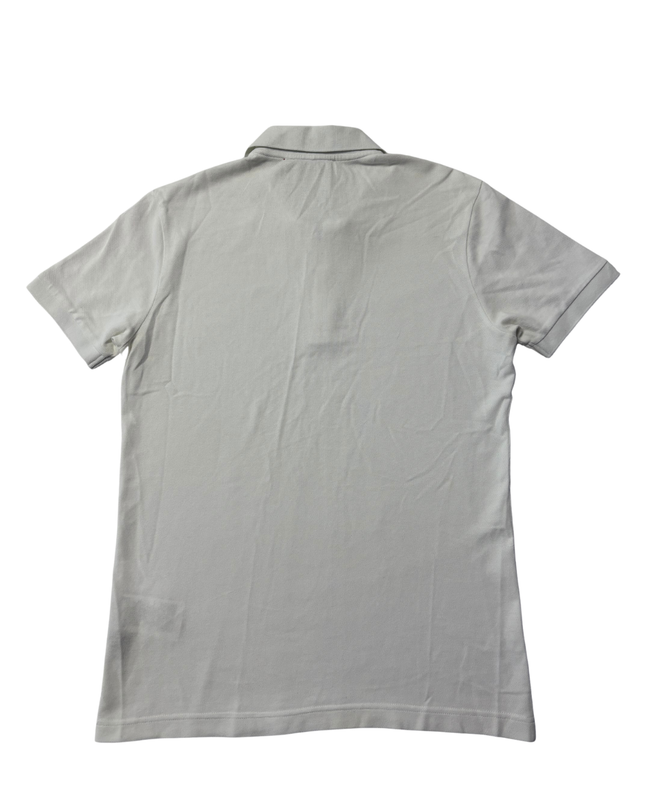 Gucci White Wolf Head Embroidered Polo Shirt