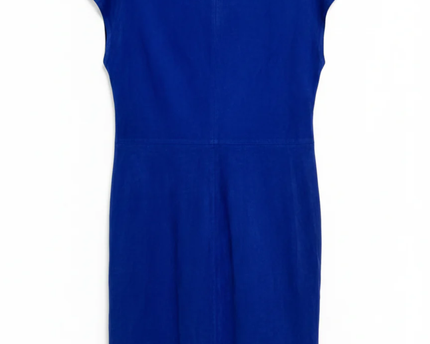 Jimmy Choo for H&M Blue Suede V-Back Shift Dress