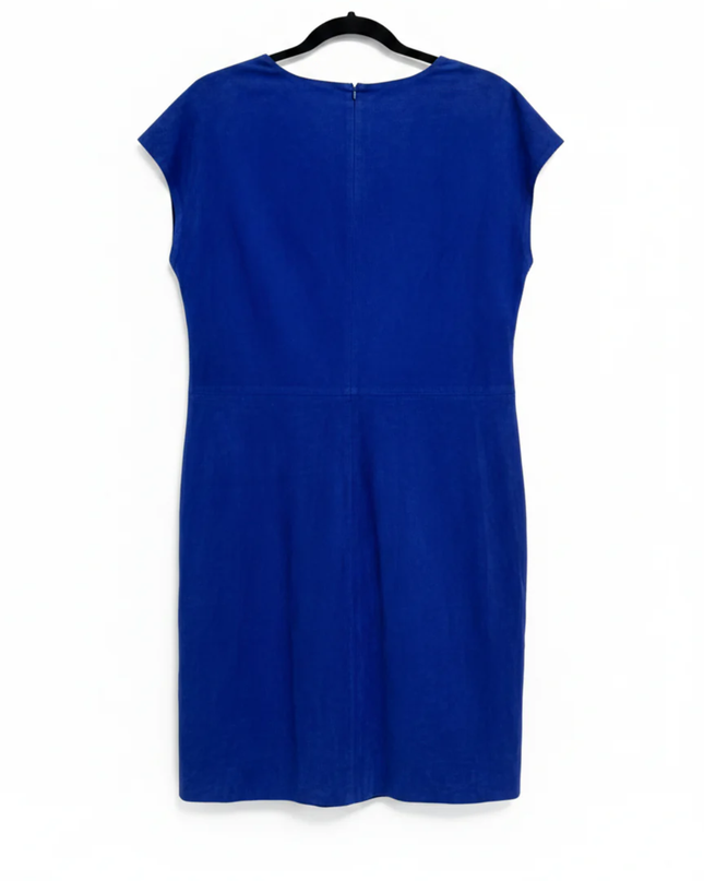 Jimmy Choo for H&M Blue Suede V-Back Shift Dress