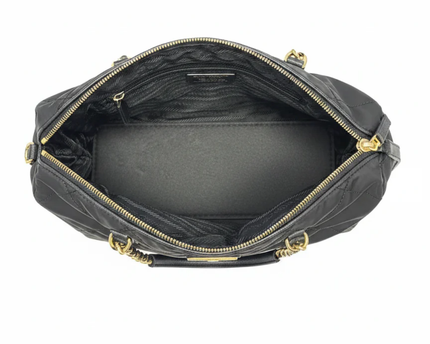 Prada Black Quilted Tessuto Nylon Chain Shoulder Bag