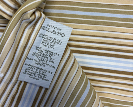 Gant Tan Striped Park 80's Poplin Dress Shirt