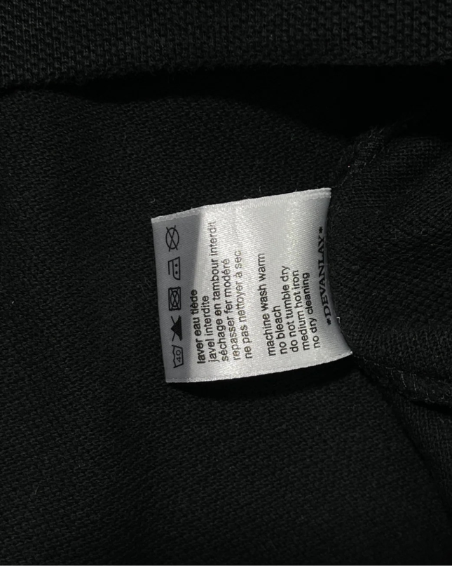 Lacoste Black Long-Sleeve Pique Polo Shirt