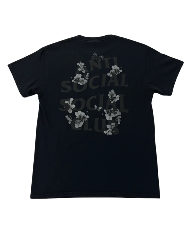 Anti Social Social Club Black Kkoch Floral Graphic Tee