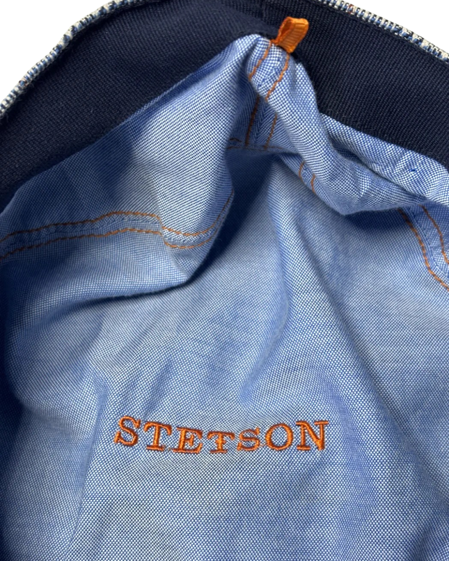 Stetson Blue Checkered Newsboy Cap