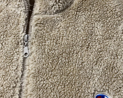 New Mission Beige Sherpa Fleece Zip-Up Jacket
