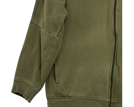 Puma Olive Green Mesh-Detail Full-Zip Track Jacket