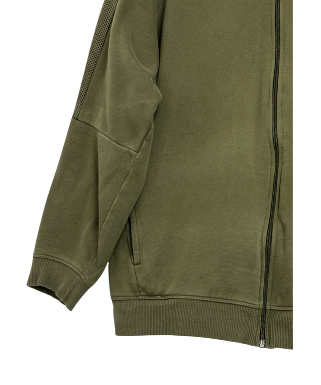 Puma Olive Green Mesh-Detail Full-Zip Track Jacket