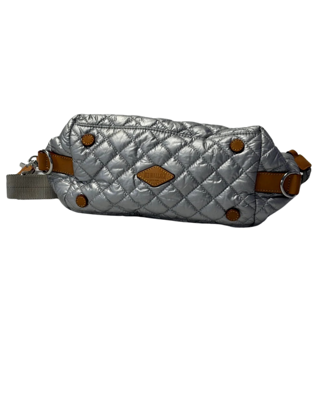 MZ Wallace Silver Quilted Metro Tote Bag