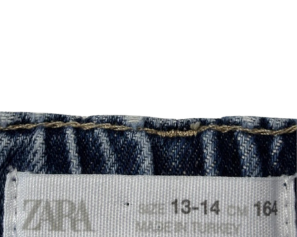 Zara Blue Straight Leg Denim Jeans