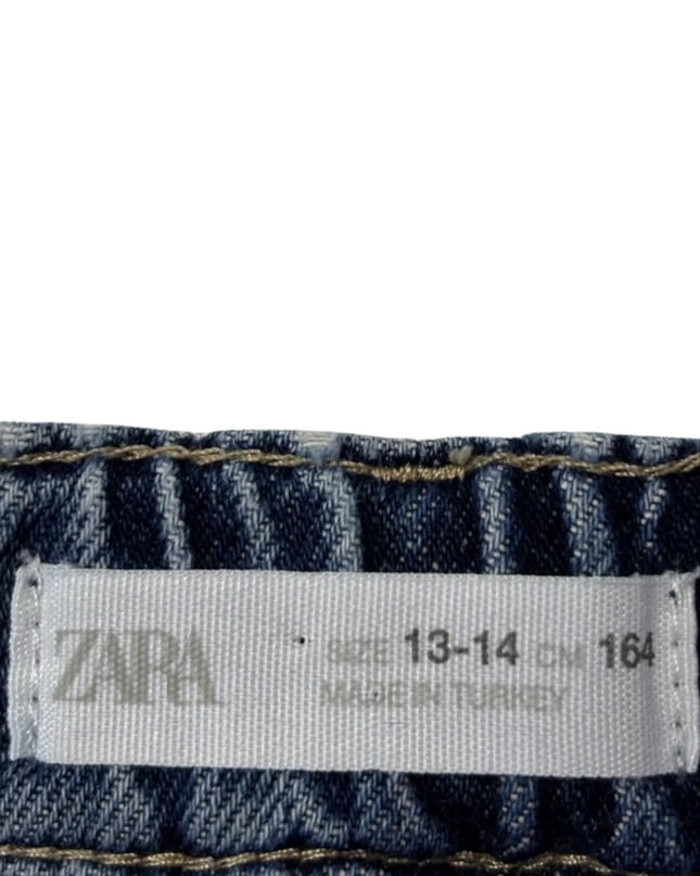 Zara Blue Straight Leg Denim Jeans