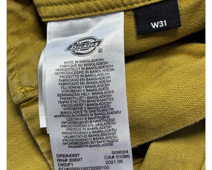 Dickies Mustard Herringbone Fatigue Utility Pants