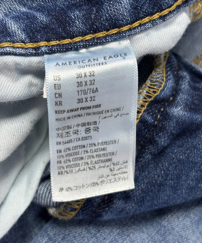 American Eagle Blue Slim Taper Ne(x)t Level Flex Jeans