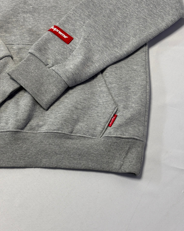 Supreme Grey Embossed Box Logo Hoodie
