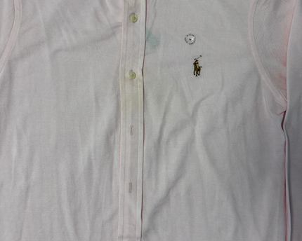 Polo Ralph Lauren Pink Knit Oxford Long Sleeve Shirt