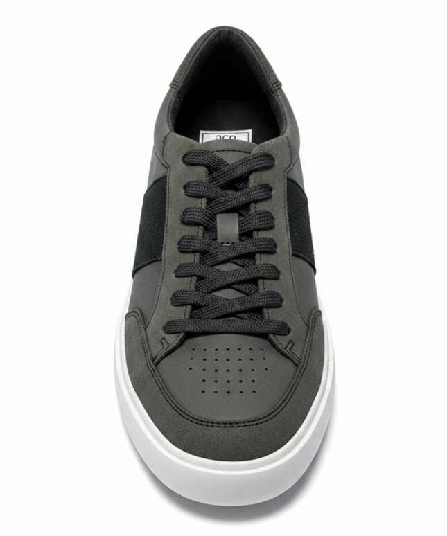 GEOX Men's Grey Platform Casual Sneakers