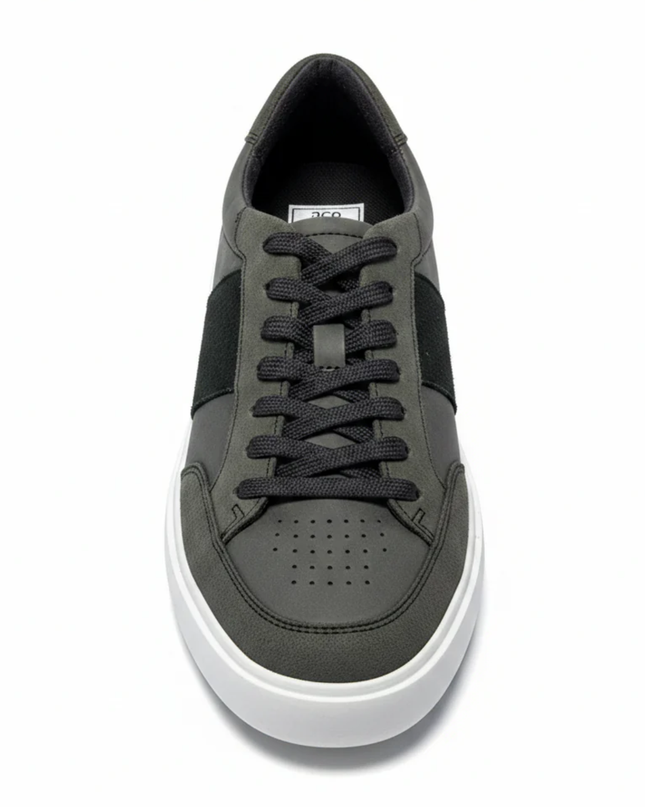 GEOX Men's Grey Platform Casual Sneakers
