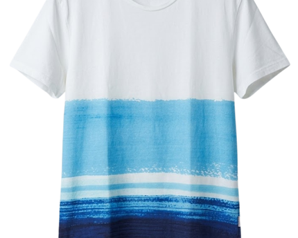 Orlebar Brown x Gerry McGovern White and Blue Printed T-Shirt
